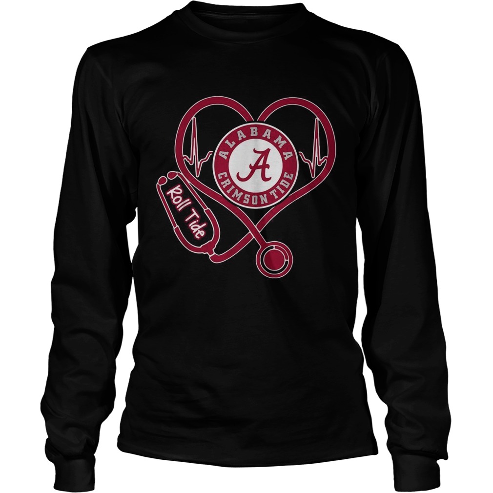 Nurse Heartbeat Love Alabama Crimson Tide Roll tide LongSleeve