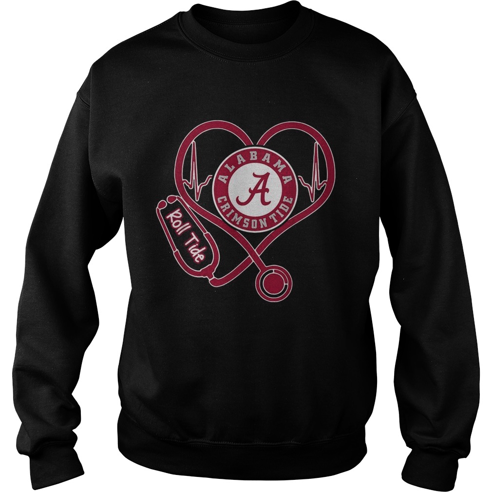 Nurse Heartbeat Love Alabama Crimson Tide Roll tide Sweatshirt