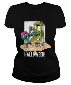 Official Happy Halloween Playground Zombie  Classic Ladies