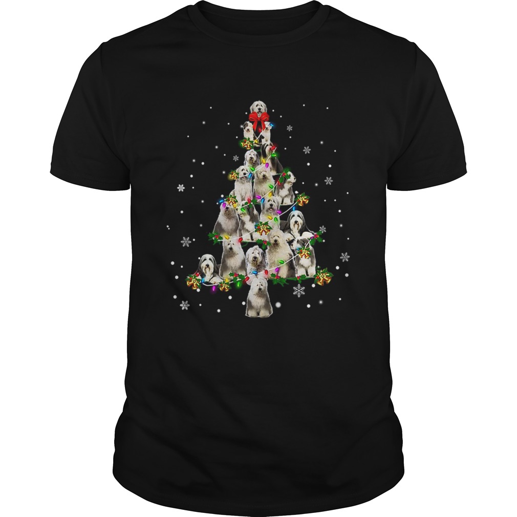 Old English Sheepdog Christmas Tree TShirt