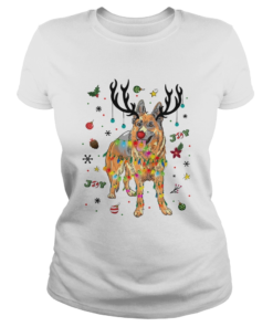 Old German Shepherd Dog Reindeer Christmas Joy  Classic Ladies