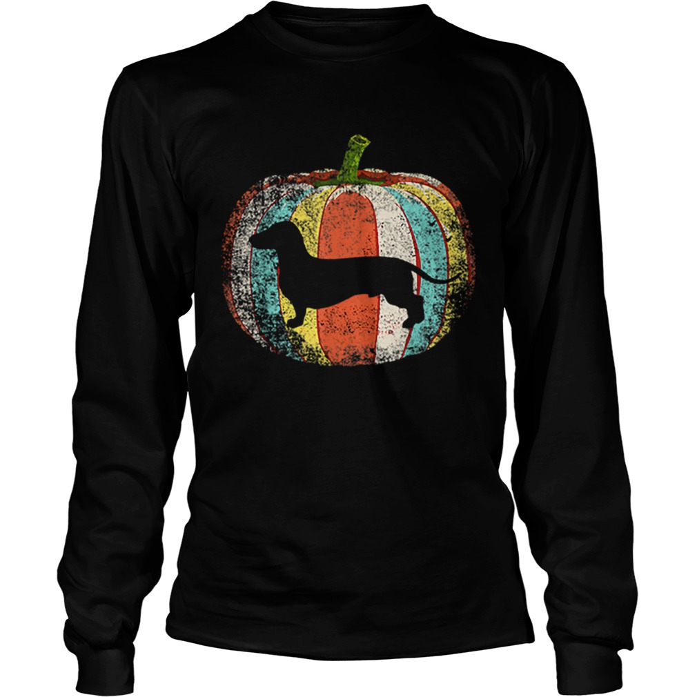 Original Vintage dachshund Pumpkin Halloween Costume dachshund LongSleeve