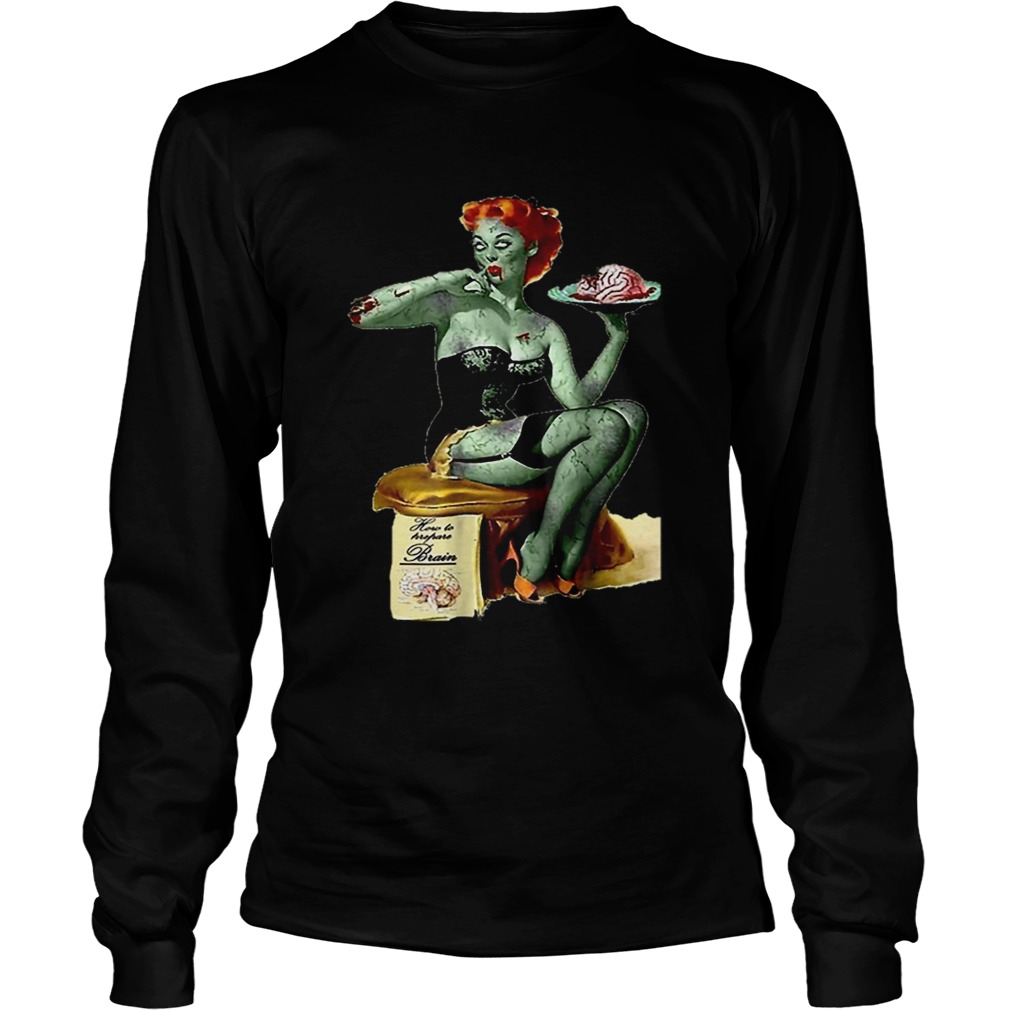 Original Zombie Pin Up Girl Halloween LongSleeve