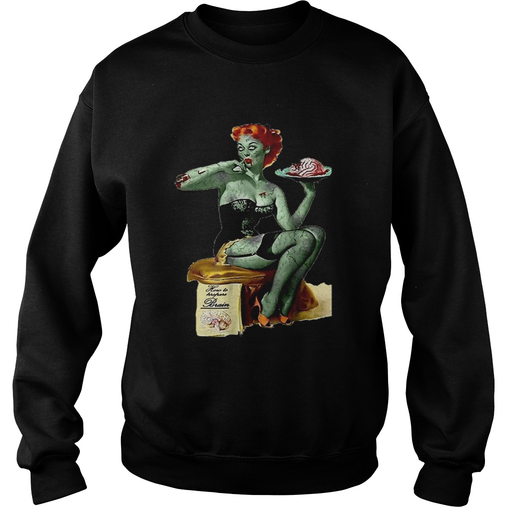 Original Zombie Pin Up Girl Halloween Sweatshirt