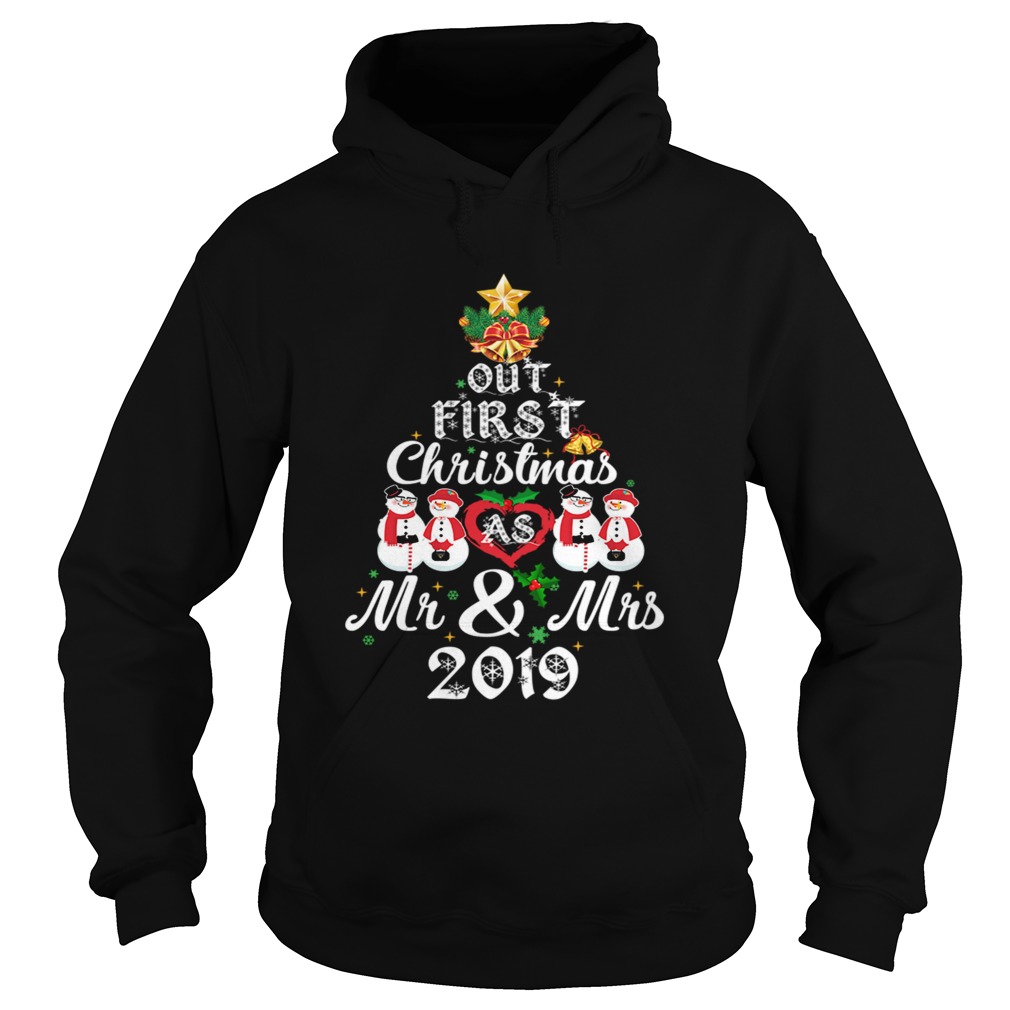 Our First Christmas As Mrs 2019 Newlywed Couple TShirt TShirt Hoodie