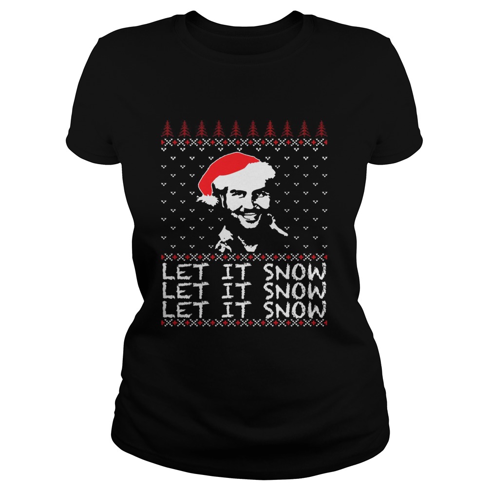 Pablo Escobar let it snow Christmas ugly Classic Ladies