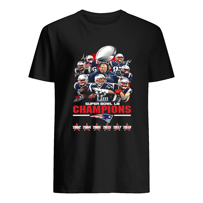 Patriot New England Super Bowl LIII Champions Signatures Shirt