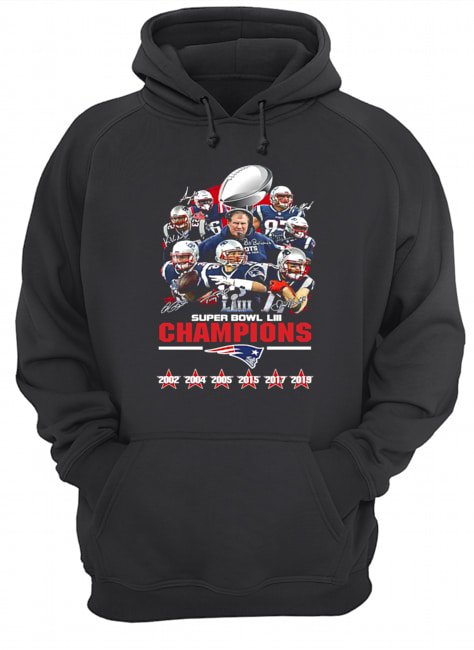 Patriot New England Super Bowl LIII Champions Signatures Shirt Unisex Hoodie