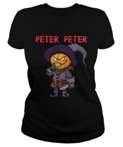 Peter Peter Halloween Killer Pumpkin Head Shirt Classic Ladies