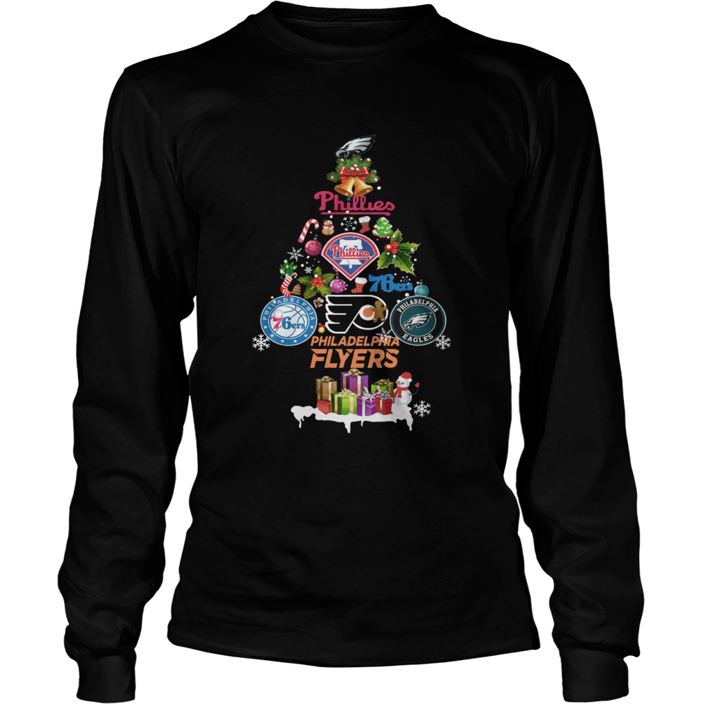 Philadelphia Flyers Christmas Tree Shirt LongSleeve