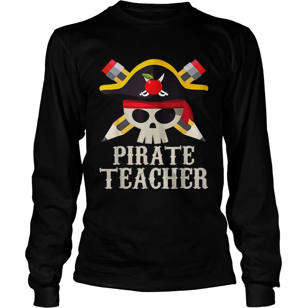 Pirate Teacher For Halloween Costume Gift LongSleeve