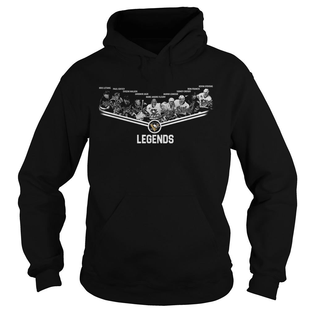 Pittsburgh Penguins Legends team player signature Hoodie