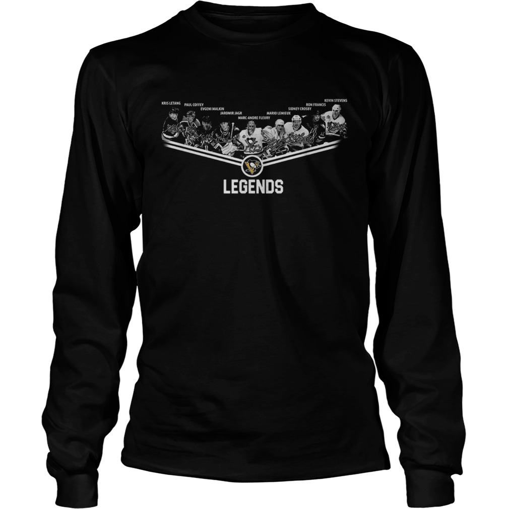 Pittsburgh Penguins Legends team player signature LongSleeve