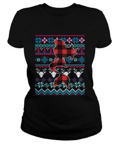 Plaid Mermaid Ugly Christmas Shirt Classic Ladies