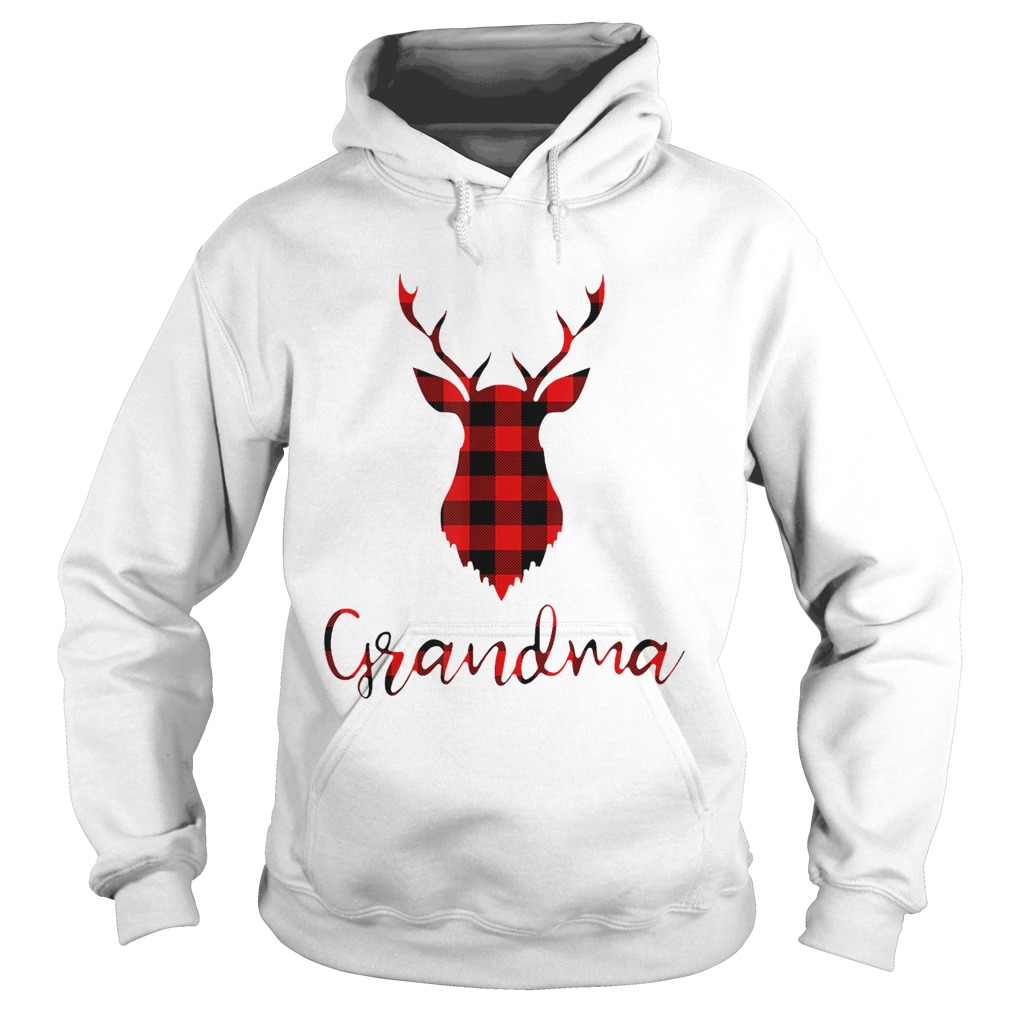 Plaid Reindeer Grandma Family Matching Group Christmas TShirt Hoodie