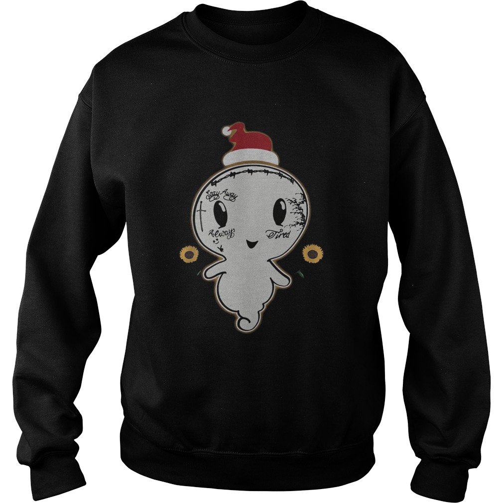 Post Malone ghost boo Sunflower Santa Christmas Sweatshirt