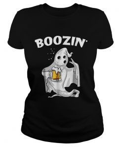 Premium Ghost Halloween Boozin Funny Beer Drinking Party  Classic Ladies