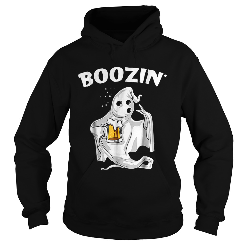 Premium Ghost Halloween Boozin Funny Beer Drinking Party Hoodie