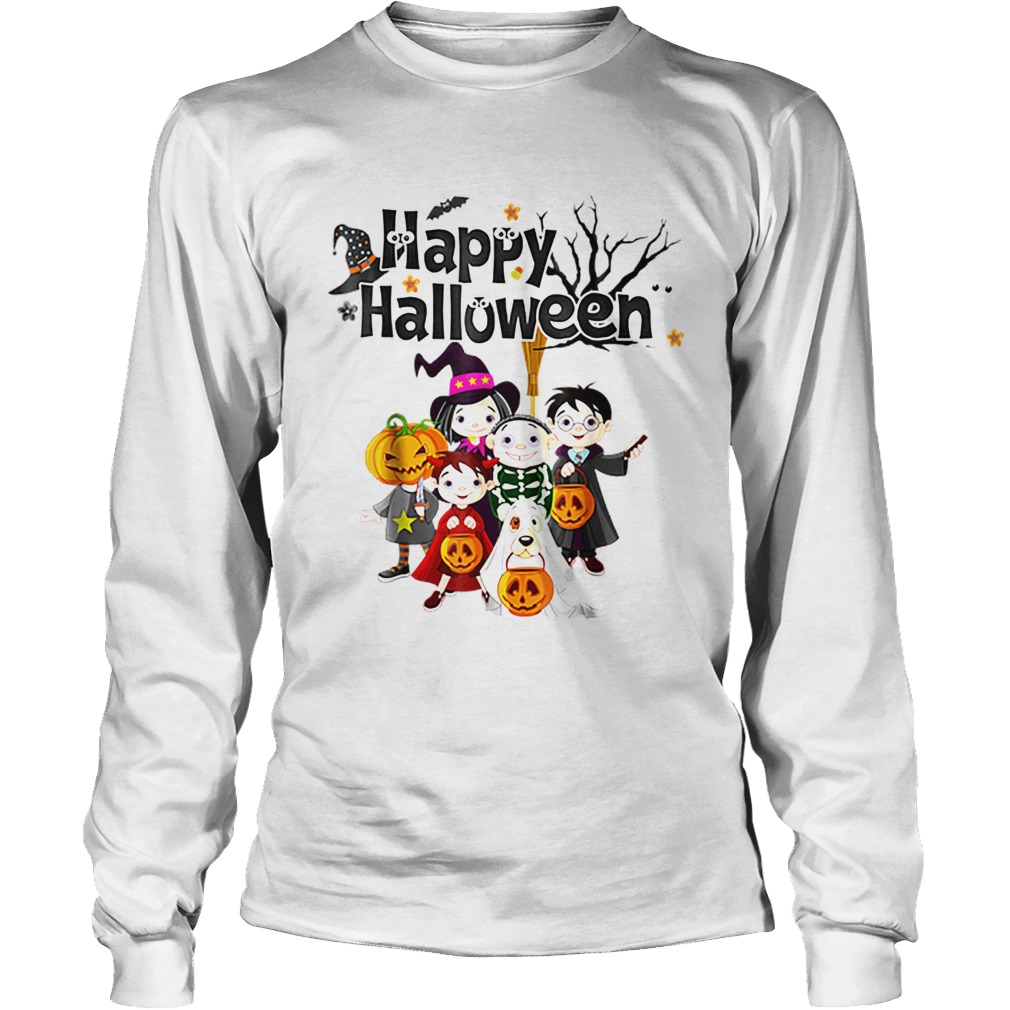 Premium Halloween KidsHappy Halloween Pumpkin LongSleeve