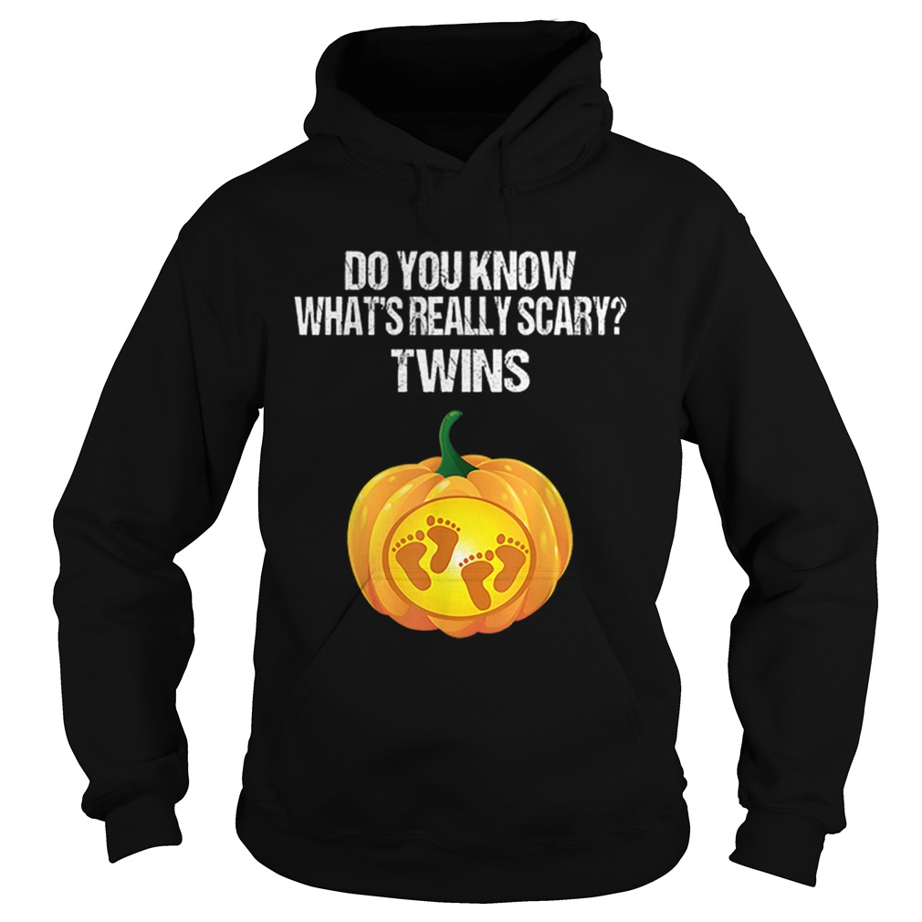 Pumpkin Belly Pregnancy Announcement Halloween Twins Hoodie