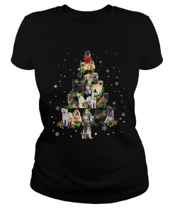 Pyrenean Shepherd Christmas Tree TShirt Classic Ladies