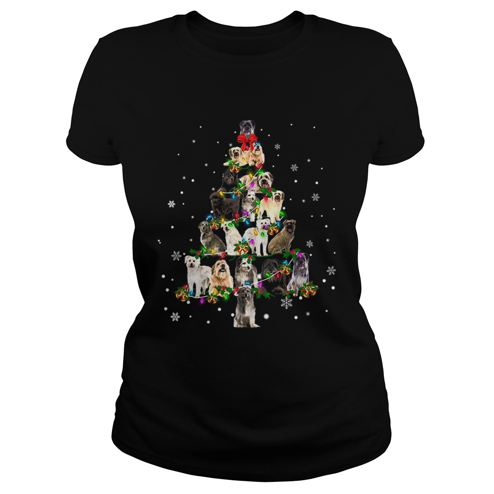 Pyrenean Shepherd Christmas Tree TShirt Classic Ladies