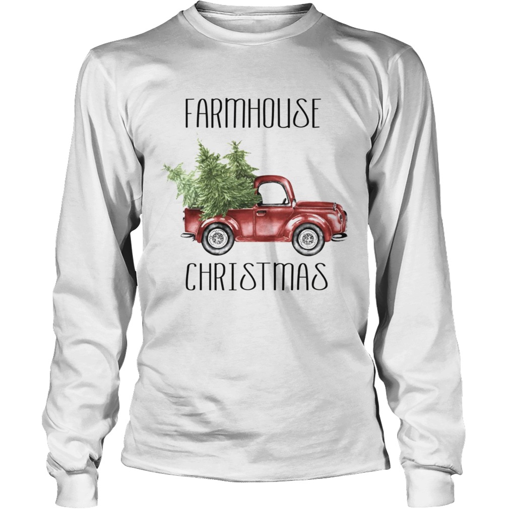 Red Truck Farmhouse Christmas ugly LongSleeve