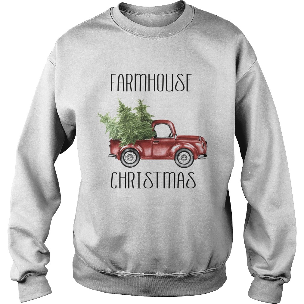 Red Truck Farmhouse Christmas ugly Sweatshirt