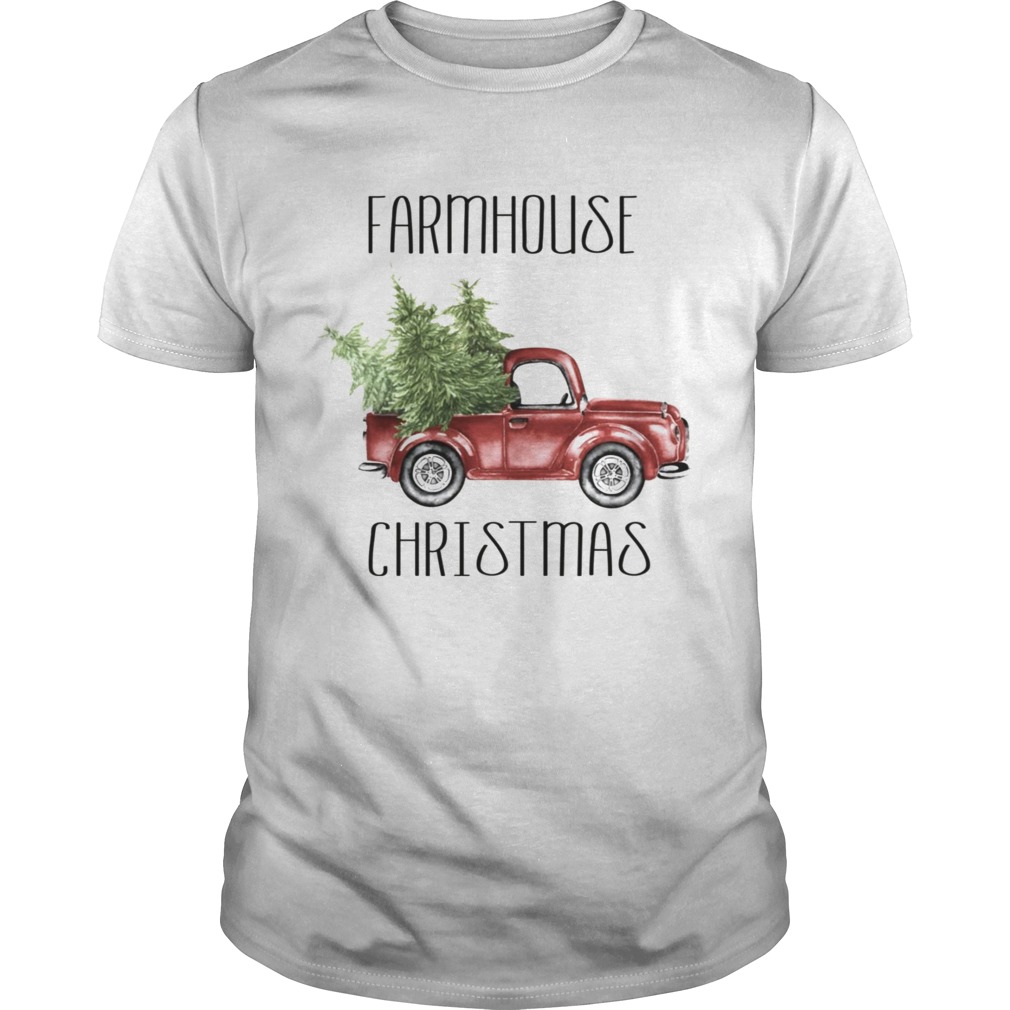 Red Truck Farmhouse Christmas ugly shirt