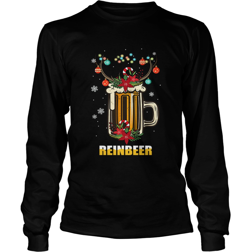 Reinbeer Christmas Funny Beer Lover Gift TShirt LongSleeve