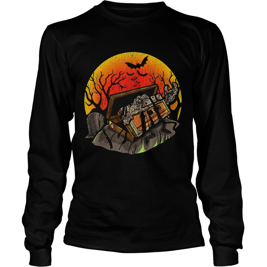 Retro Vintage creepy Zombie 80 90 Music Cassette Halloween LongSleeve