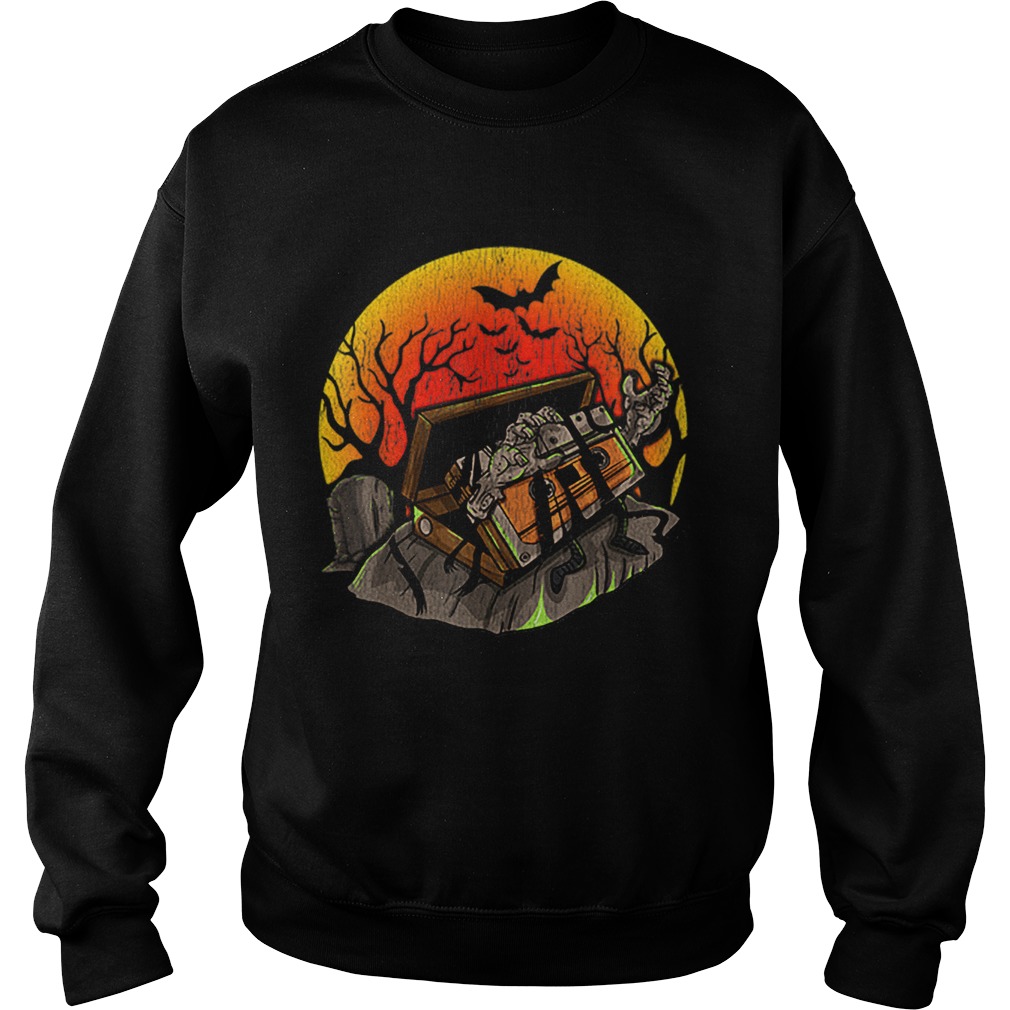 Retro Vintage creepy Zombie 80 90 Music Cassette Halloween Sweatshirt