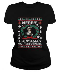 Samuel L Jackson Merry Christmas Motherfucker Shirt Classic Ladies