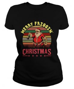 Santa Claus Merry friggin christmas sunset  Classic Ladies