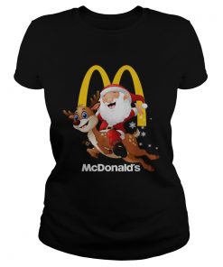 Santa Claus riding reindeer McDonalds  Classic Ladies