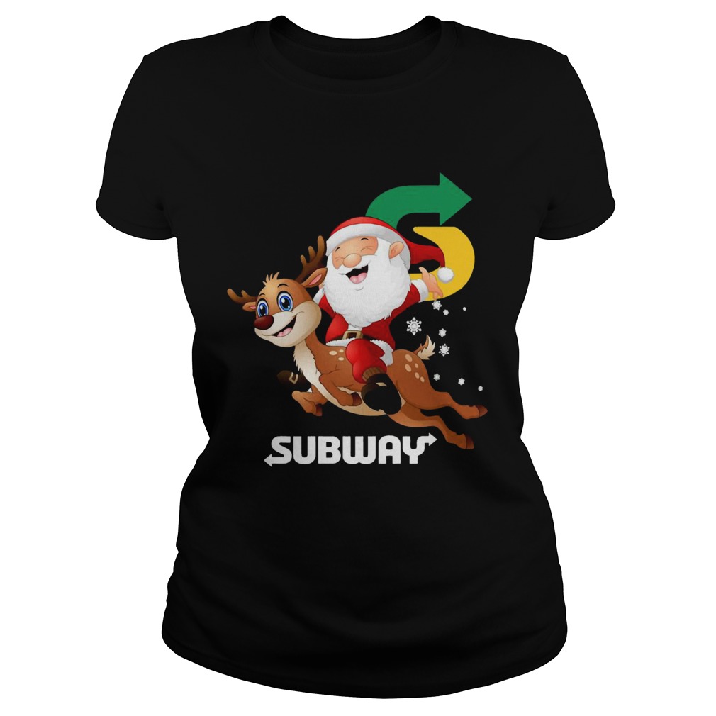 Santa Claus riding reindeer Subway Classic Ladies