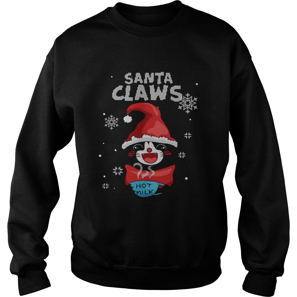 Santa Claws Black Cat Ugly Christmas Shirt Sweatshirt