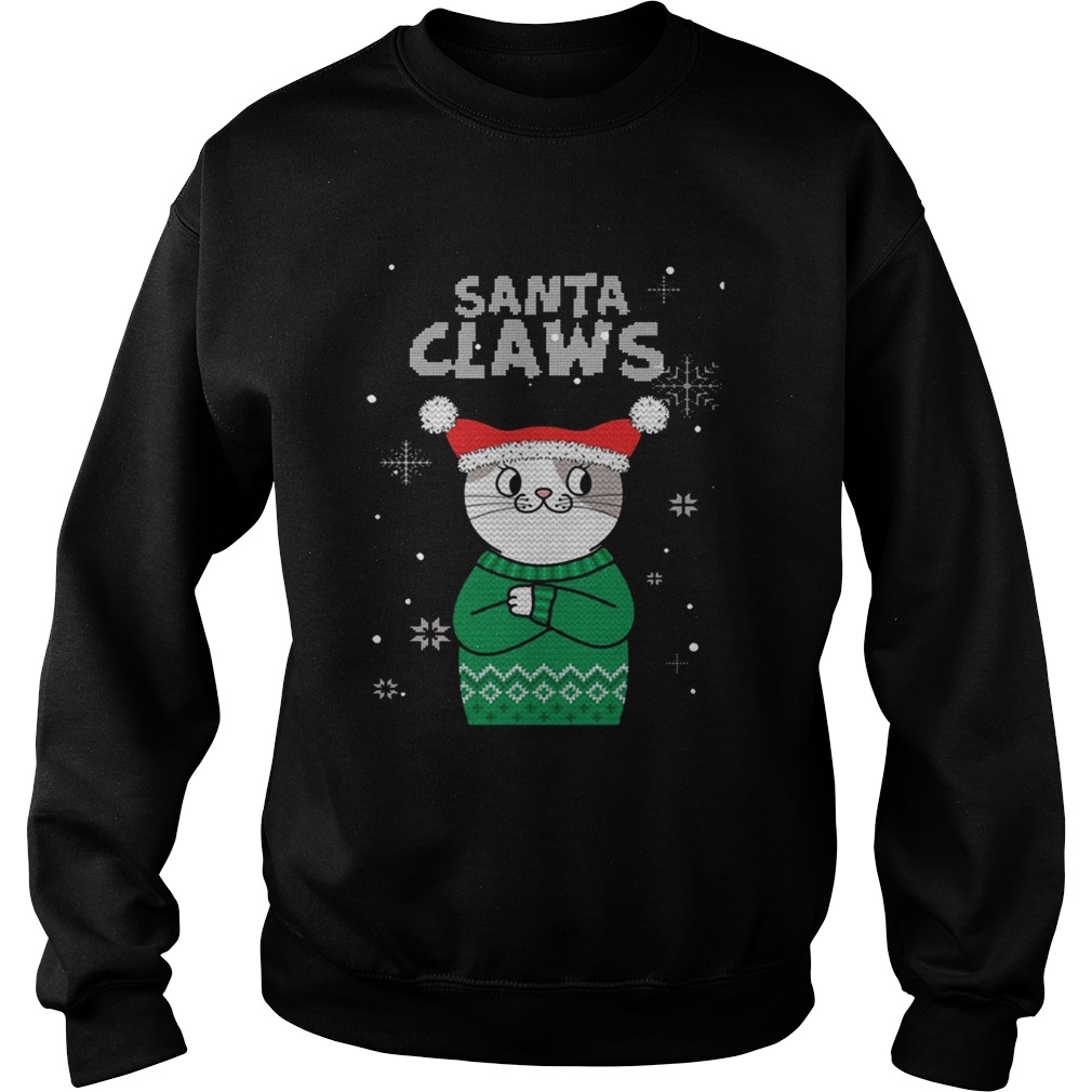 Santa Claws Cat Ugly Christmas Sweatshirt