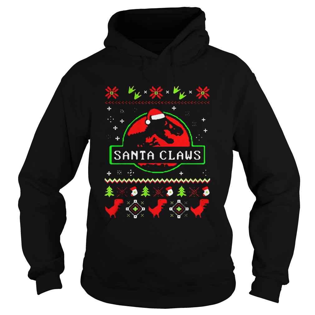 Santa Claws Jurassic Park Ugly Christmas Hoodie