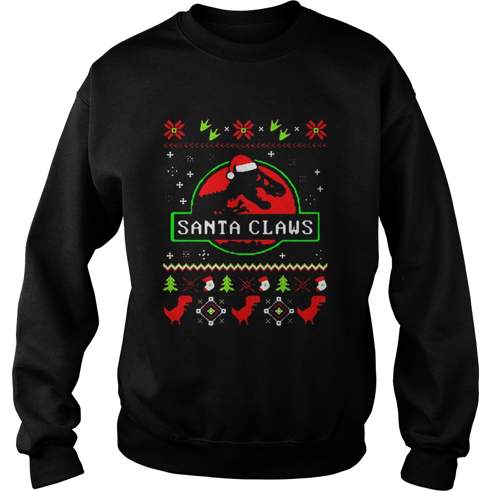 Santa Claws Jurassic Park Ugly Christmas Sweatshirt