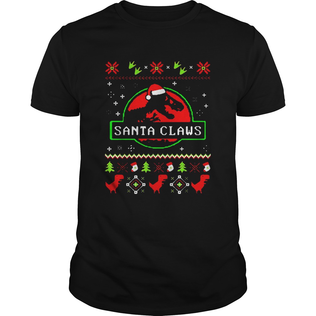 Santa Claws Jurassic Park Ugly Christmas shirt