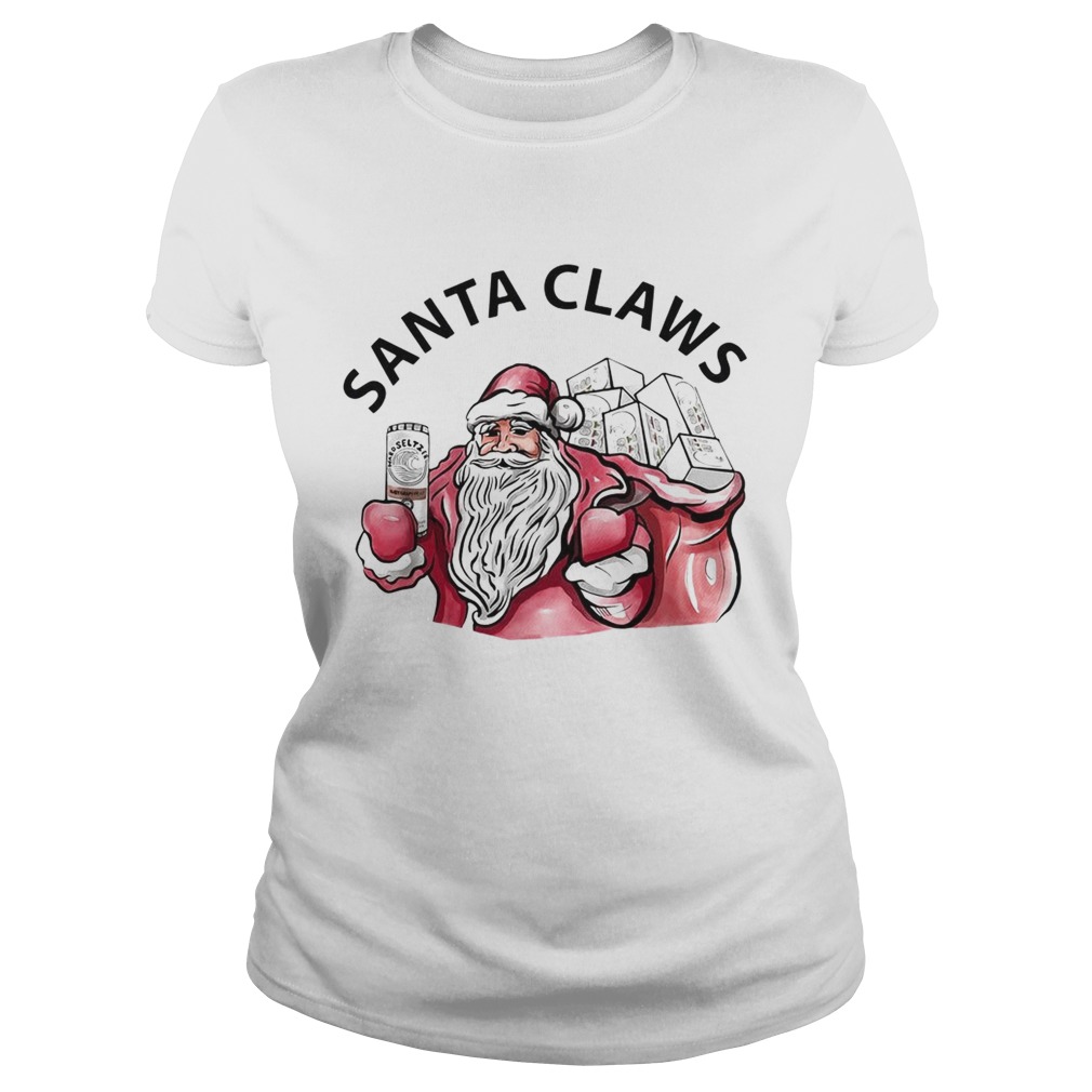 Santa Claws White Claw Christmas Drinking Classic Ladies