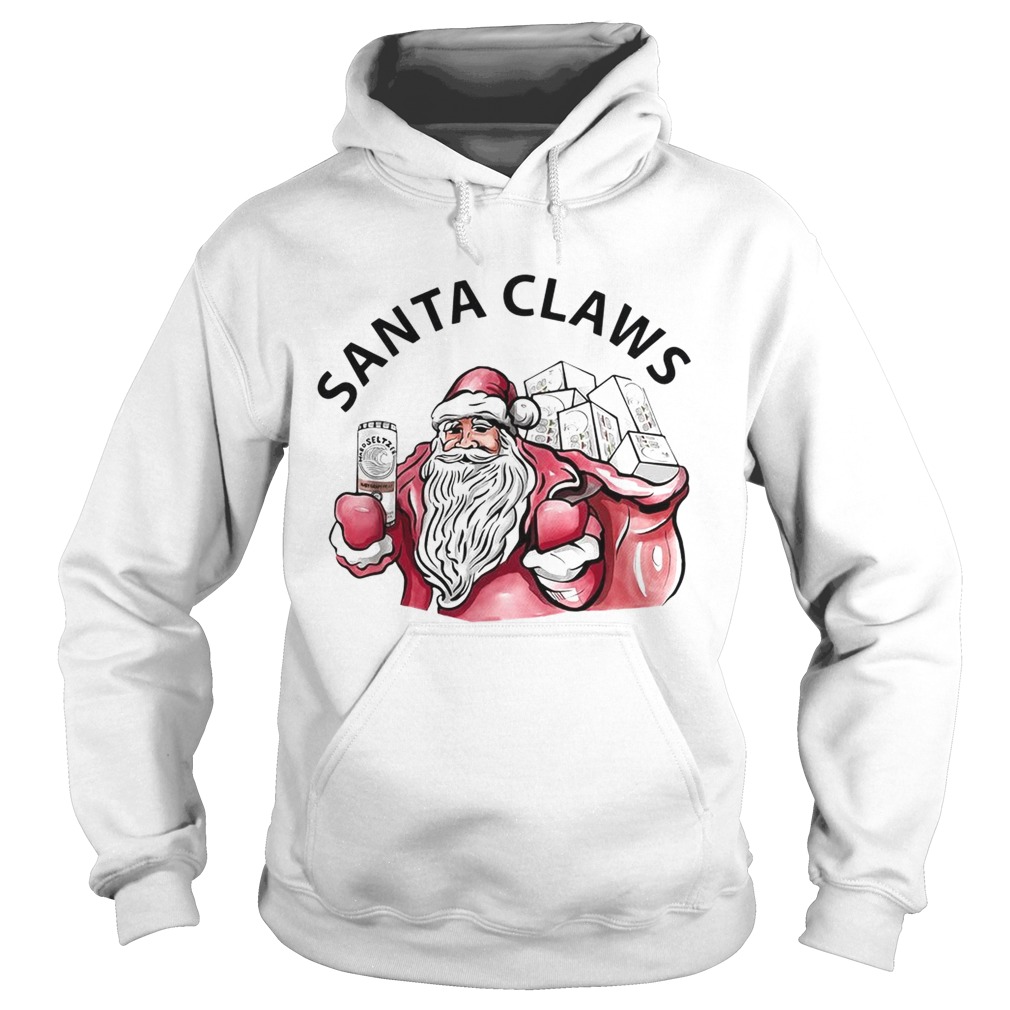 Santa Claws White Claw Christmas Drinking Hoodie