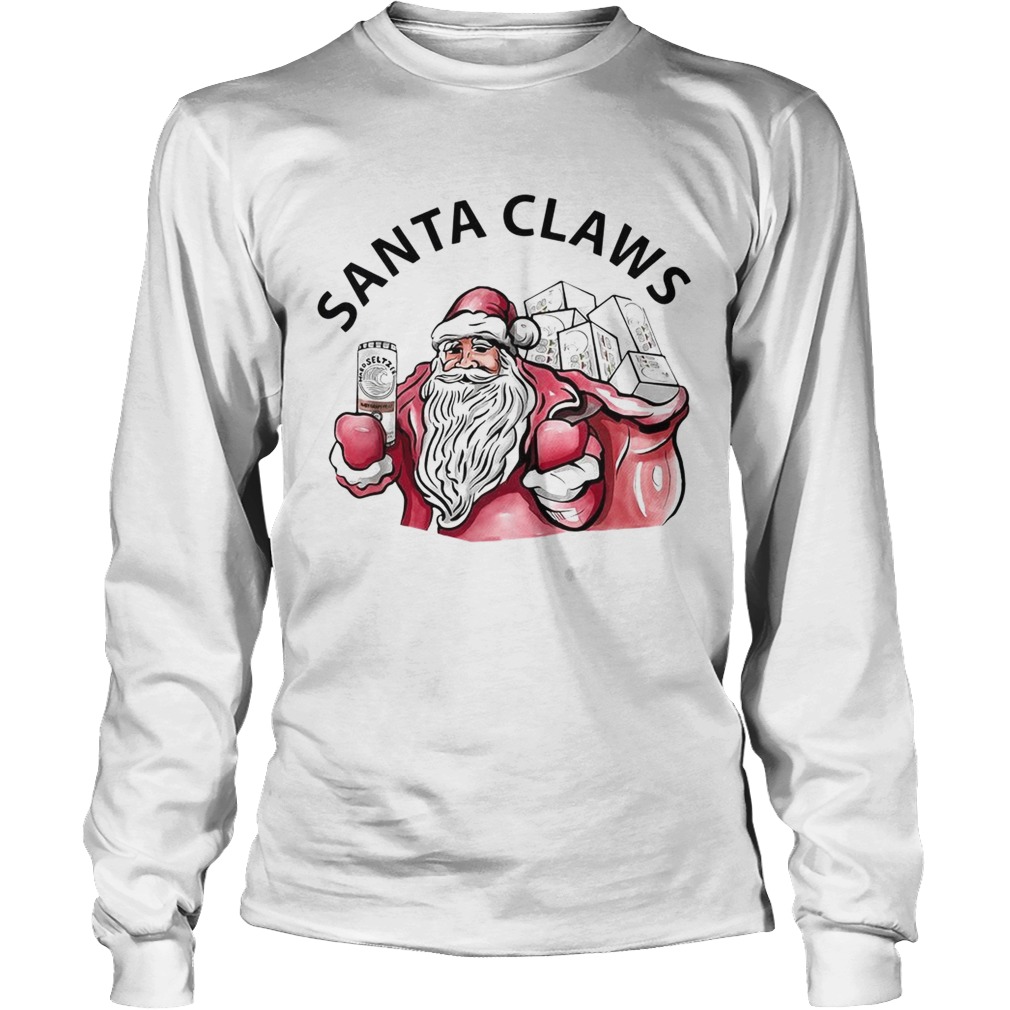 Santa Claws White Claw Christmas Drinking LongSleeve