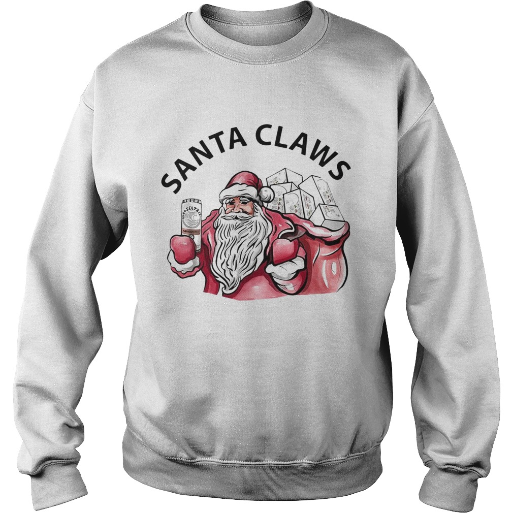 Santa Claws White Claw Christmas Drinking Sweatshirt