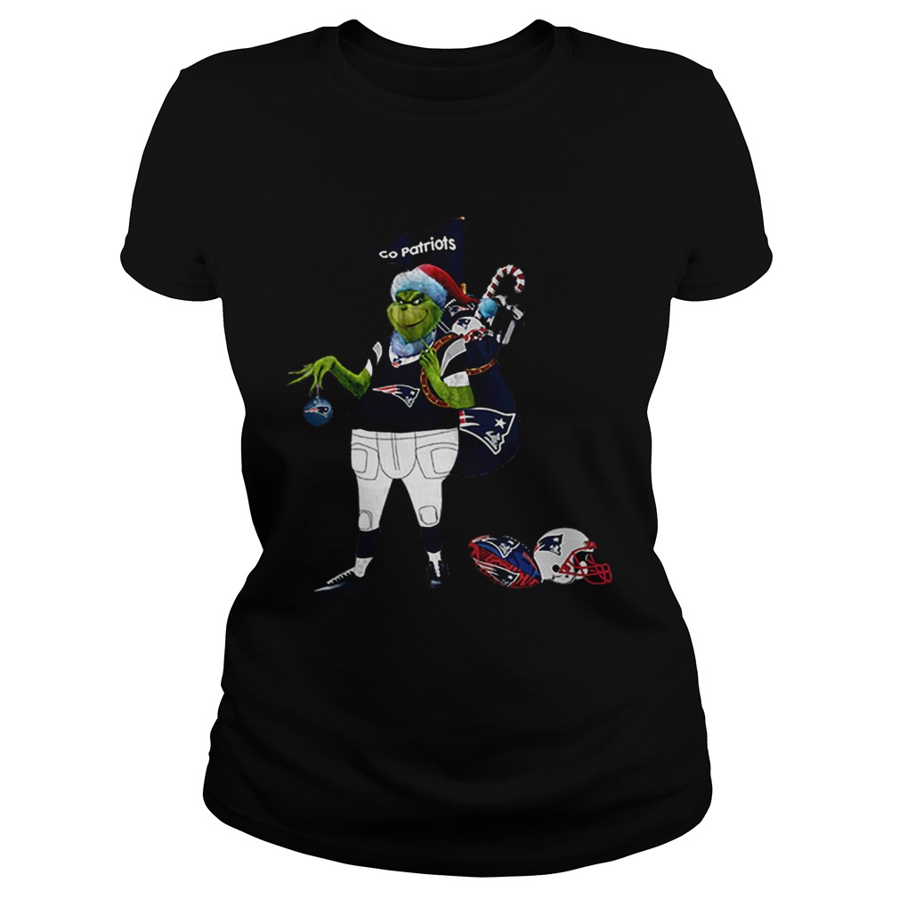 Santa Grinch New England Patriot Go Patriots Classic Ladies