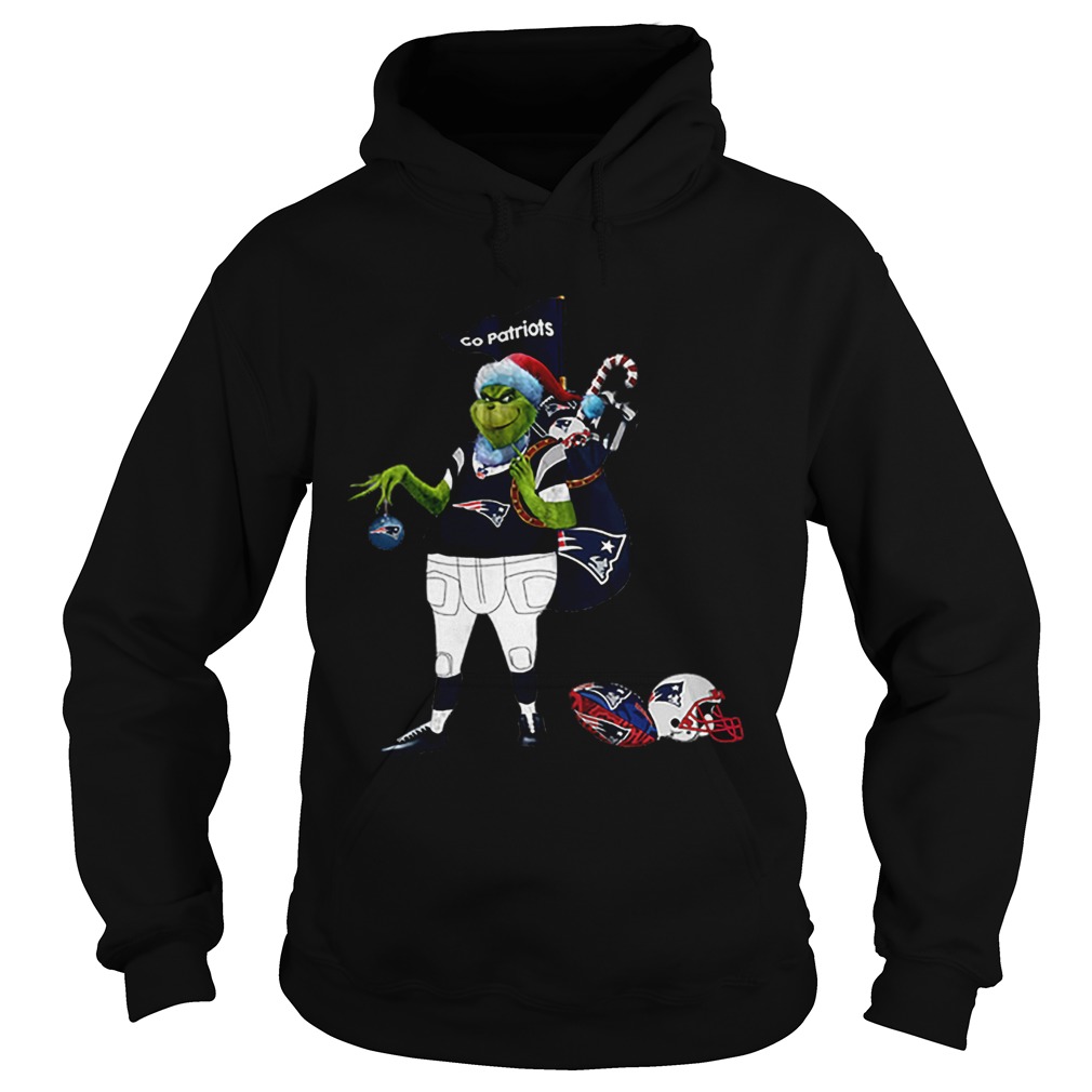 Santa Grinch New England Patriot Go Patriots Hoodie