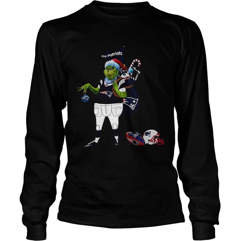 Santa Grinch New England Patriot Go Patriots LongSleeve