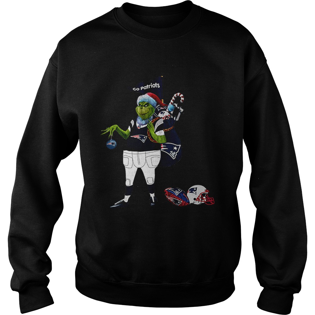 Santa Grinch New England Patriot Go Patriots Sweatshirt