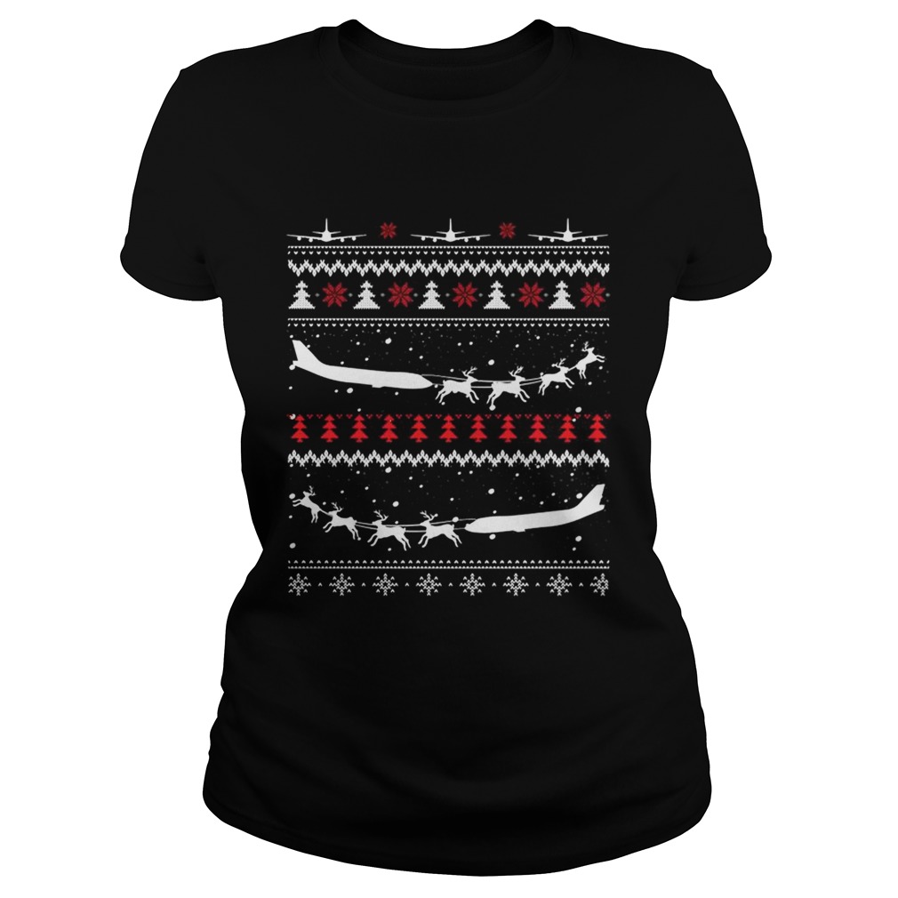 Santa Merry Christmas Shirt Classic Ladies